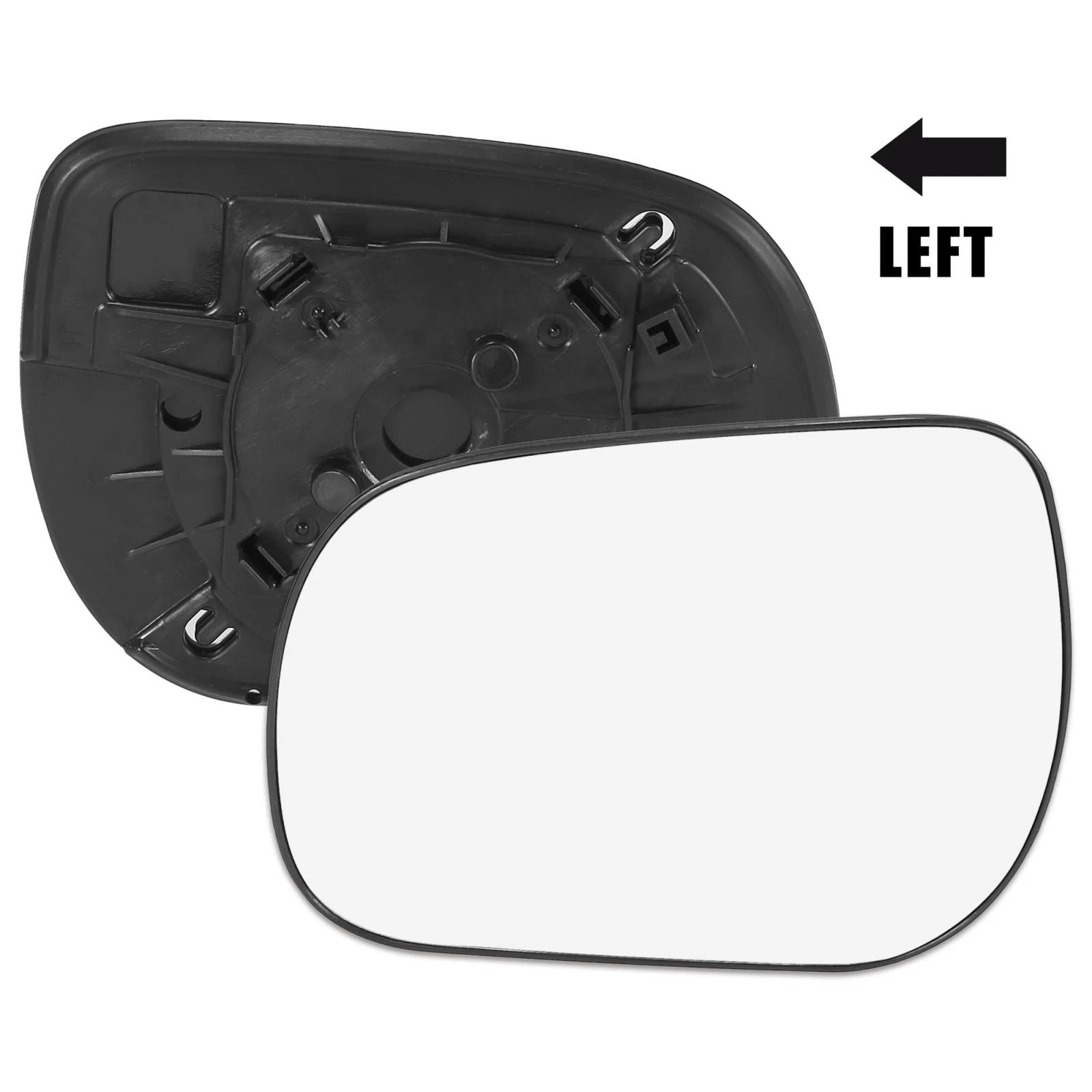 Left Driver Side Non Heated Mirror Glass with Backing for Toyota RAV4 (2013–2018)