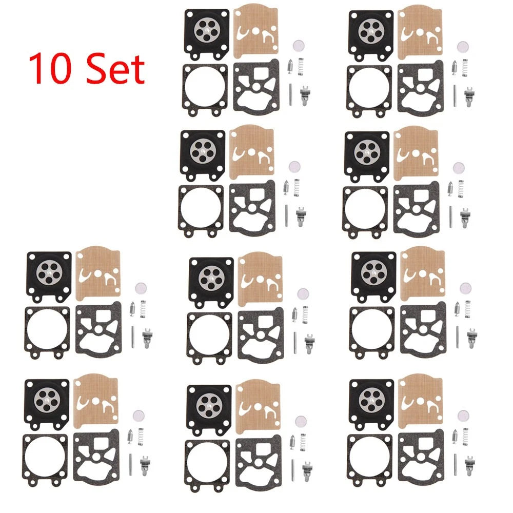 Set of 10 Chainsaw Carburetor Gasket Repair Kit for 4500 5200 5800