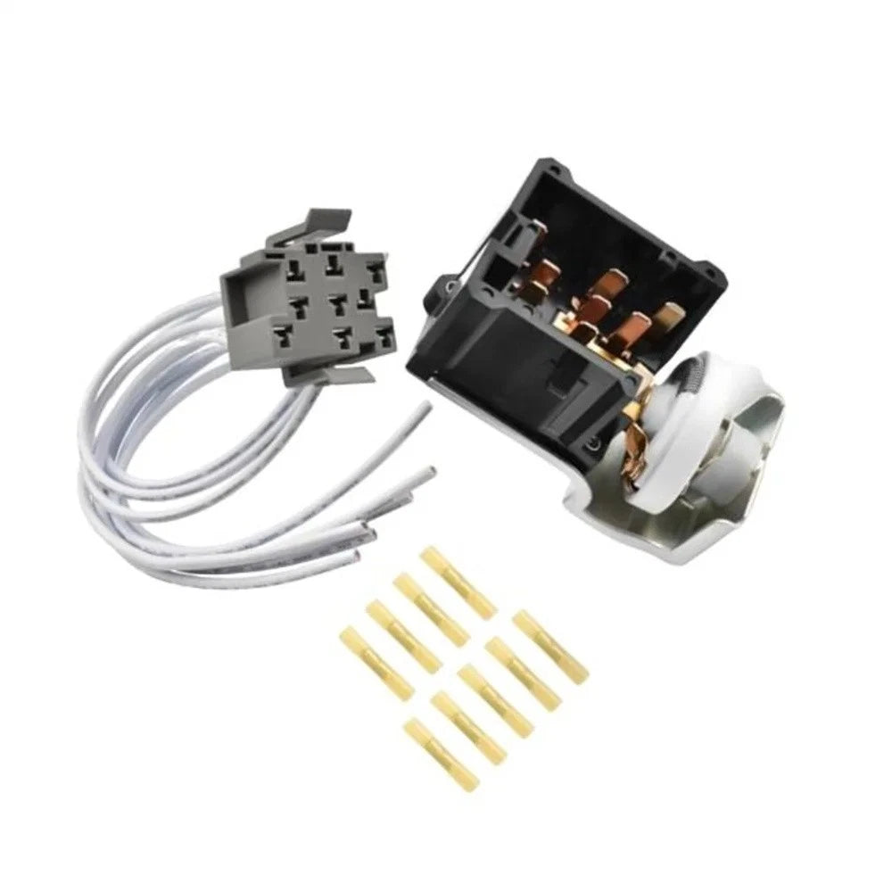9 Terminal Headlight Switch & Harness for Ford Bronco Ranger Tempo (E7TZ-11654A)