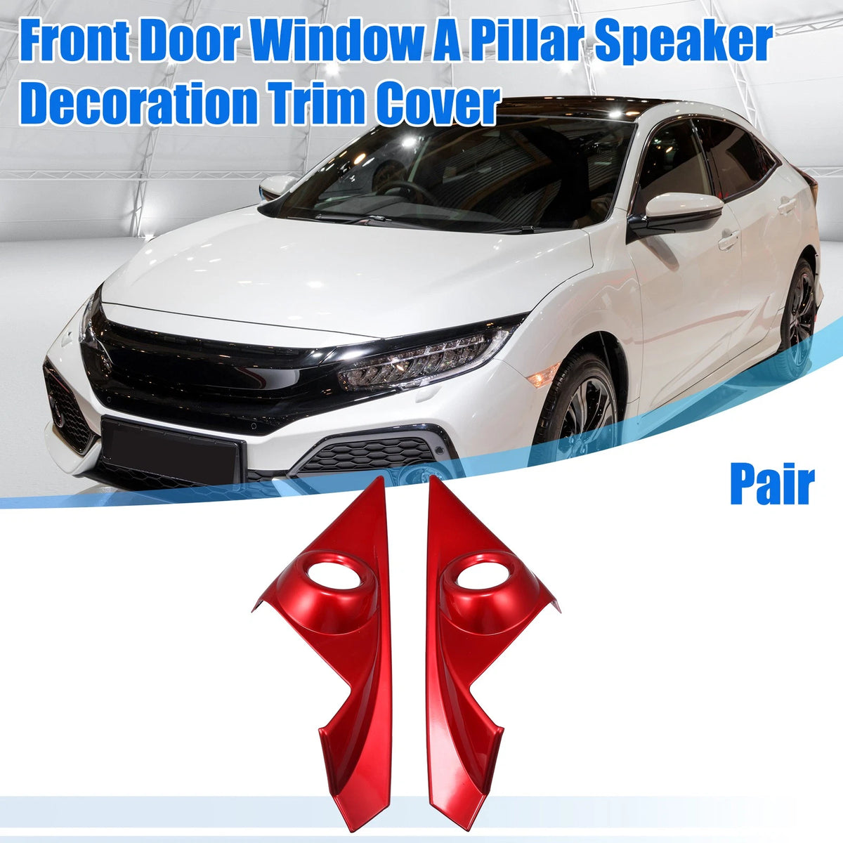 Front Door Window A Pillar Speaker Trim Cover for Honda Civic (2016–2021)