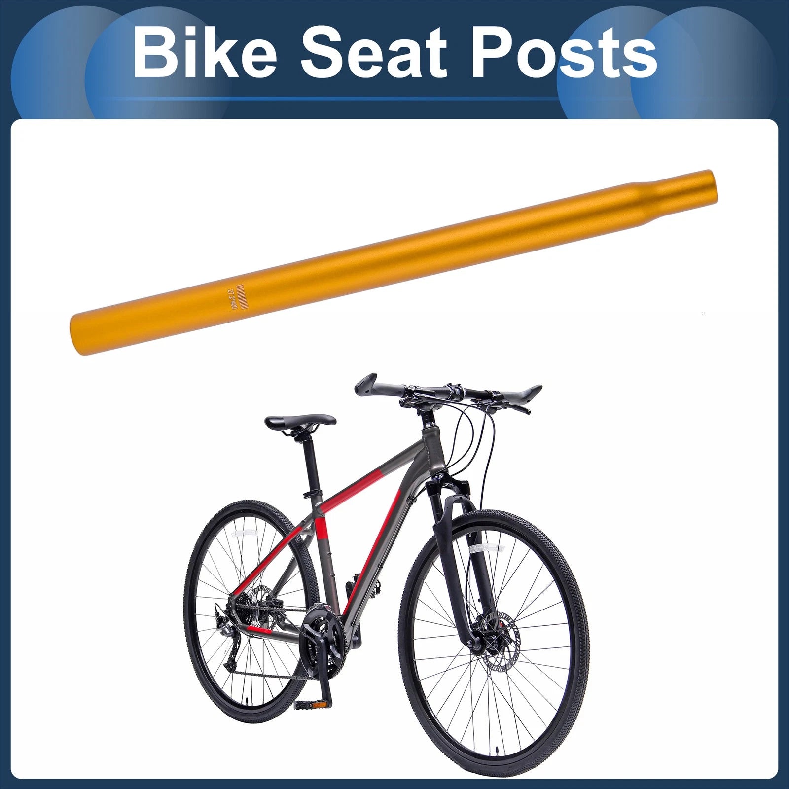 Seat Post 27.2x400mm Replacement Lightweight for Bike (2010–2024)