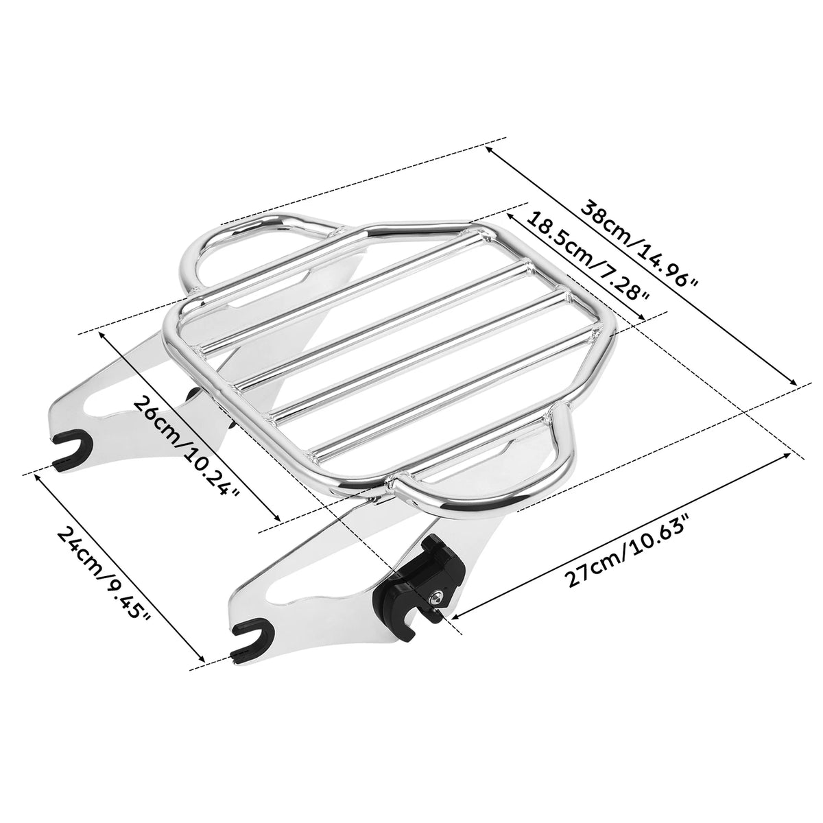 2X Up Mounting Luggage Rack for Harley Street Glide Road Glide (2009–2025)