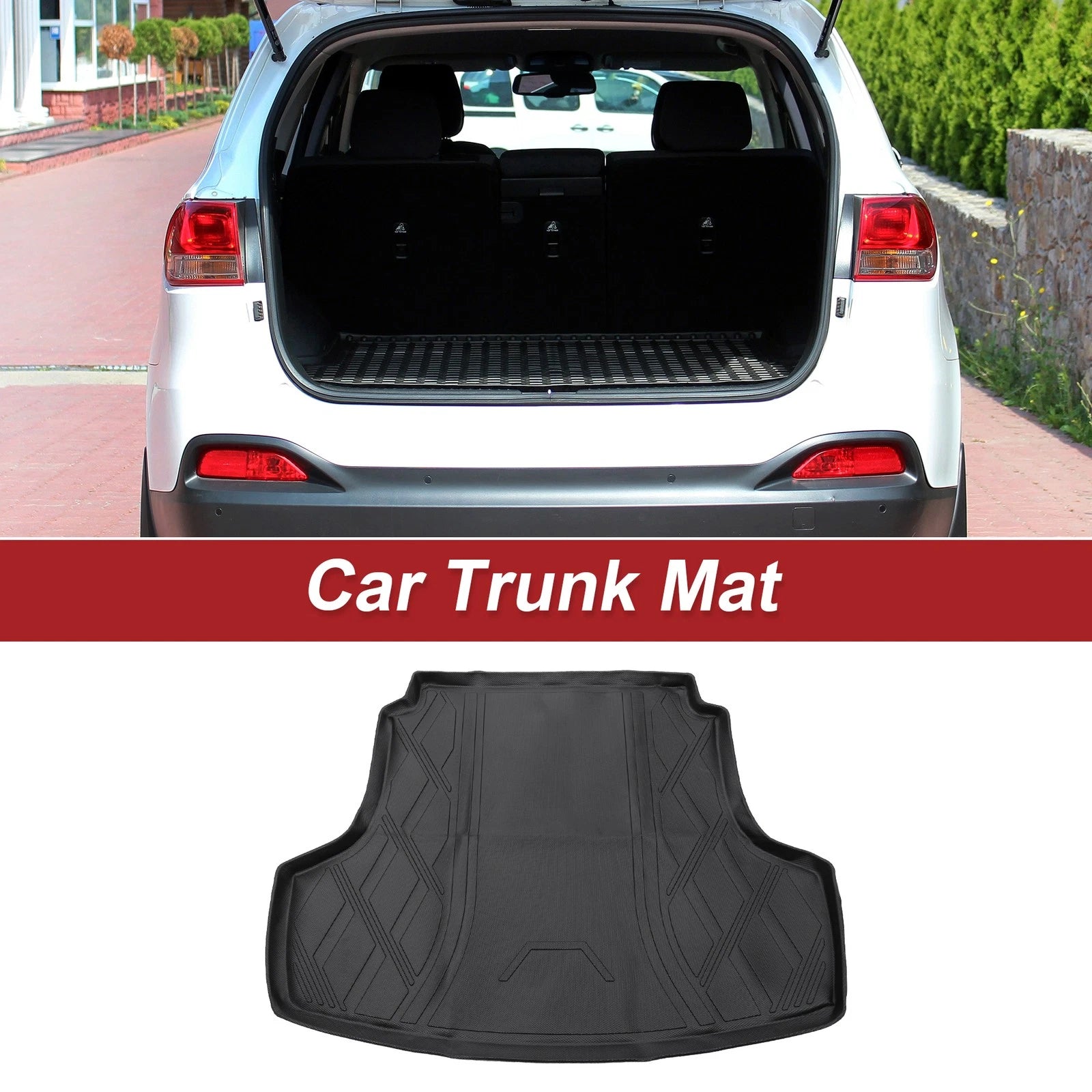 Rear Cargo Liner Trunk Mat for Hyundai Sonata (2020–2023) Diamond TPE