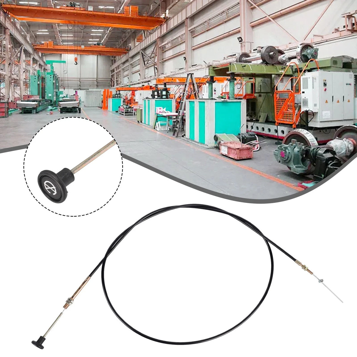 Throttle Cable for Nice Stop Equipment (2m Length, 6mm/10mm)
