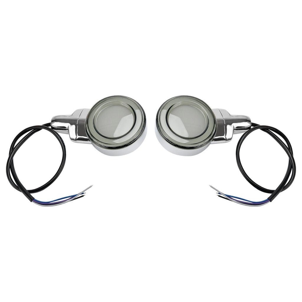 LED Flat Front Turn Signal Light for Heritage Softail Classic (1999–2023) Chrome