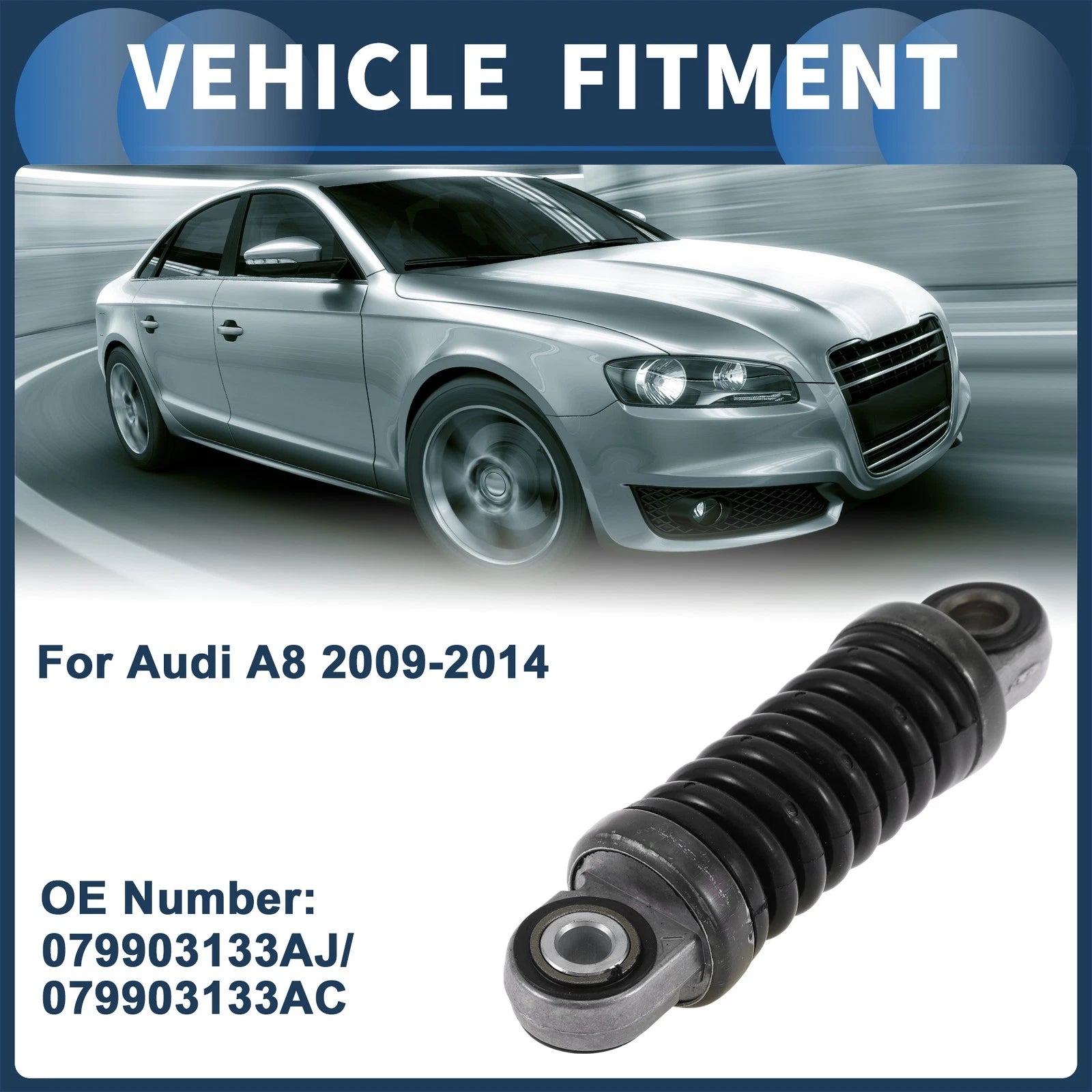 Belt Tensioner Replacement for Audi A8 (2009–2014) Metal 1 Pc