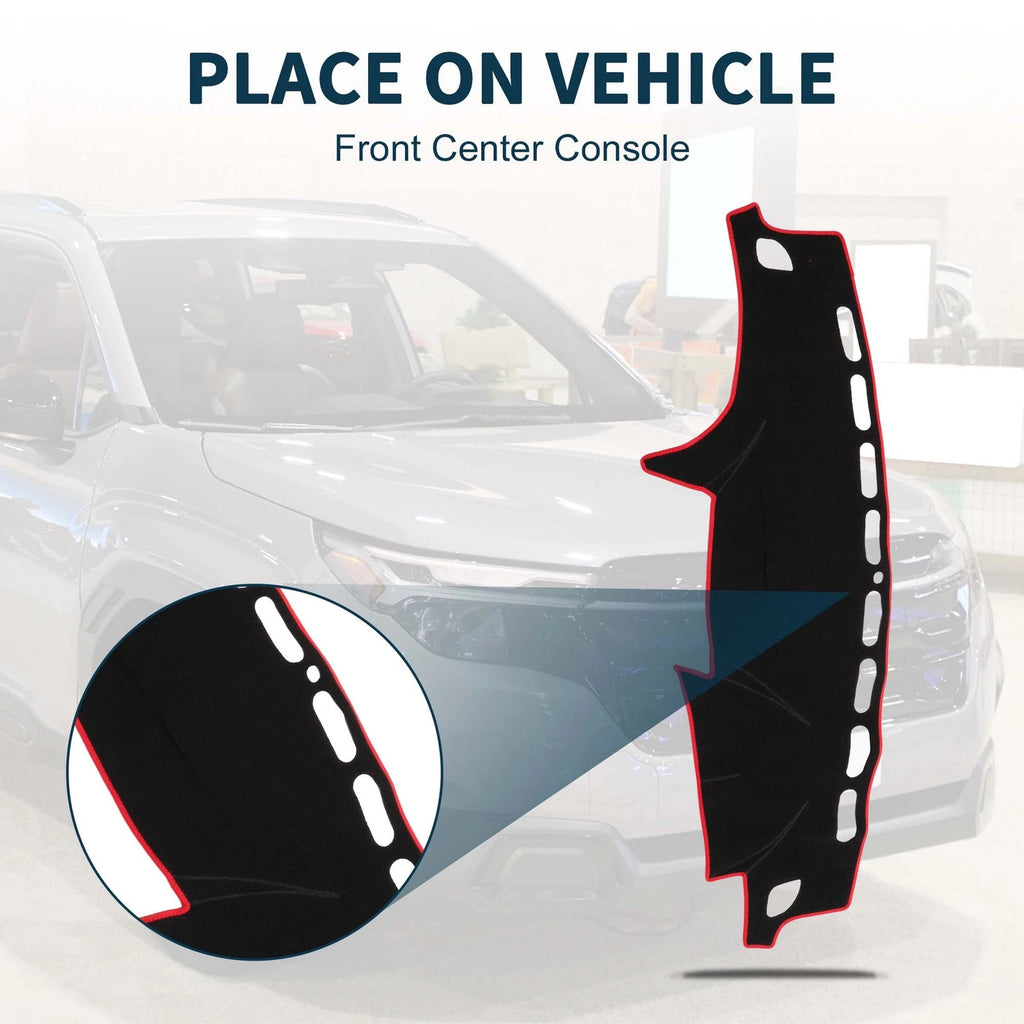 Dashboard Dash Cover Mat for Subaru Forester SH (2007–2012) Black Red