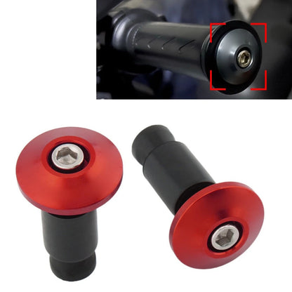 Handlebar End Caps for Motorcycle Dirt Bike 7/8" (Universal) - Red
