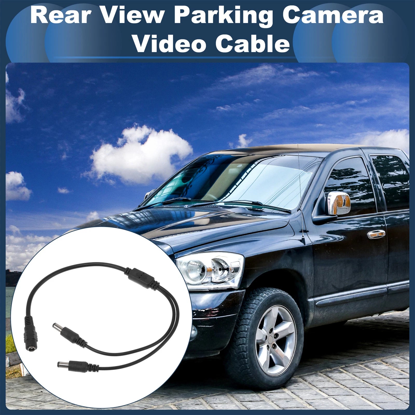 2X Reverse Rear View Parking Camera Video Cable for (0.37M)