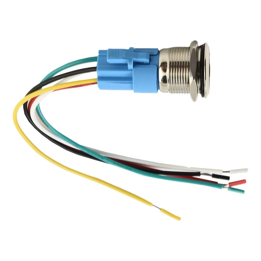 19mm Latching Push Button Switch for 12V DC Vehicles (LED)