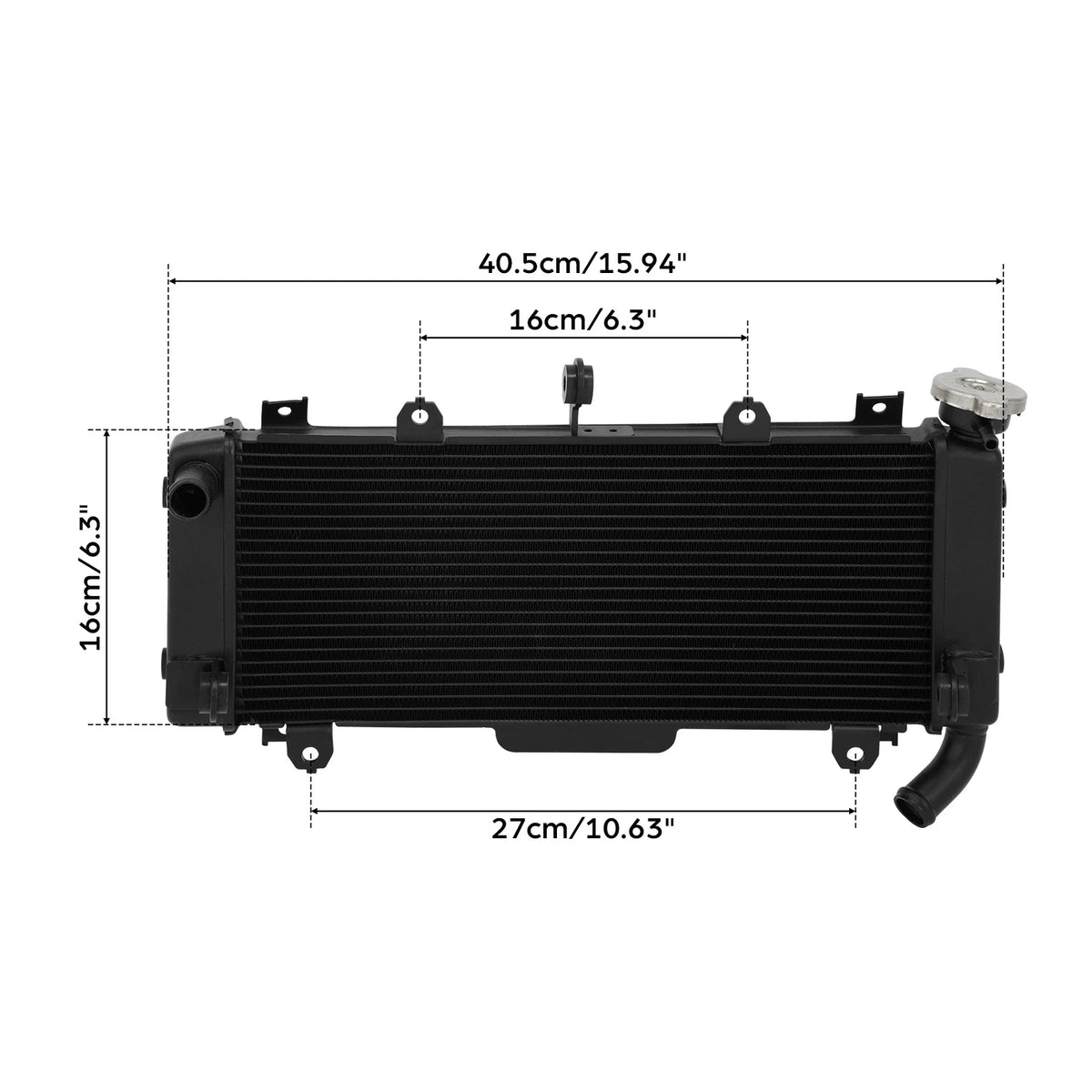Engine Radiator Cooling Cooler for Kawasaki Z650RS (2022–2026) Black