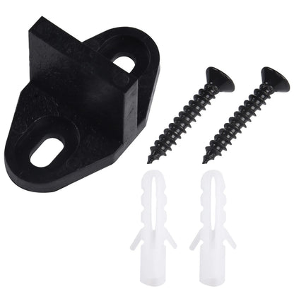 2X Adjustable Shock Stoppers for Barn Door - Black Plastic