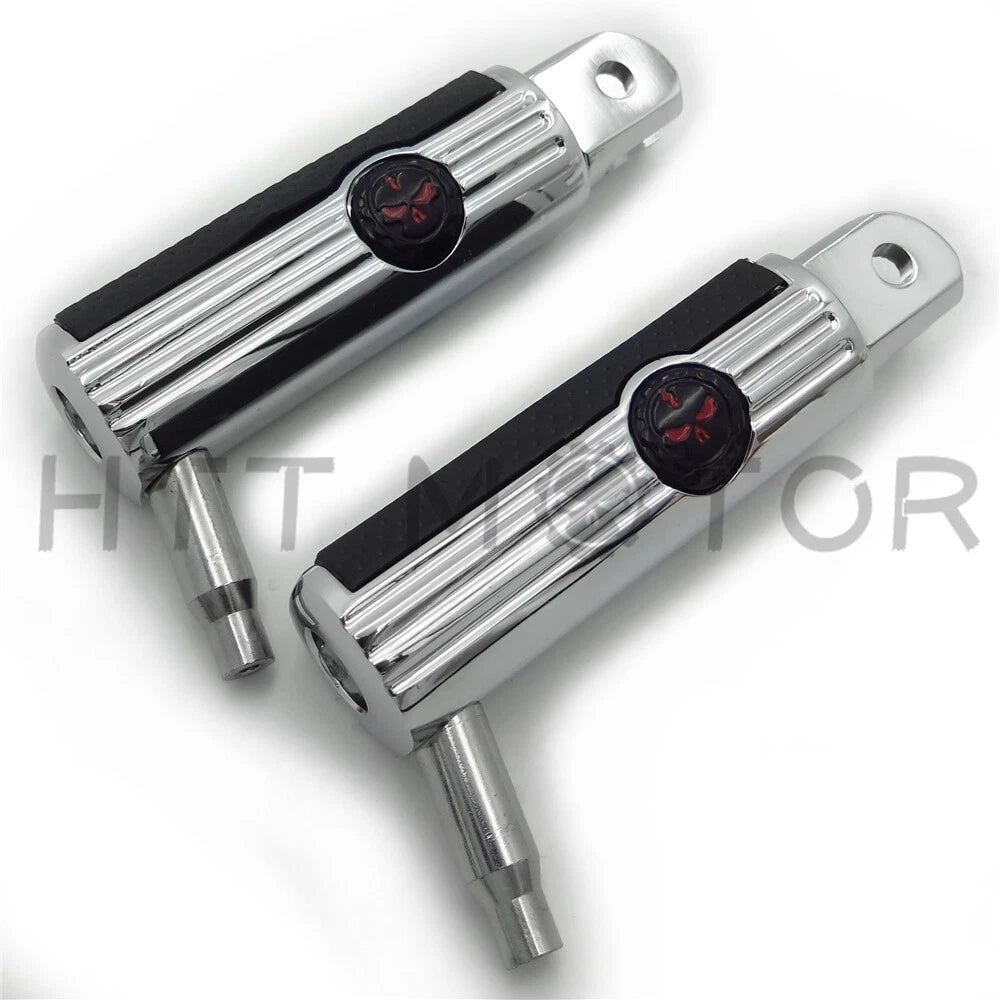 Skull Defiance Rider Footpegs for Harley FXBB FXBR FXBRS FXLR (2018–Present)