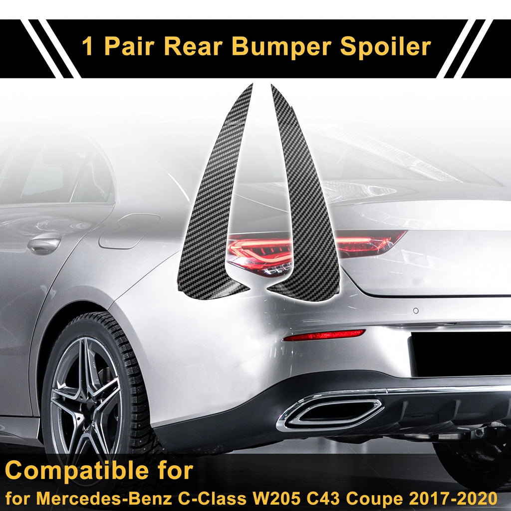Rear Bumper Spoiler Pair Replacement for Mercedes-Benz C-Class W205 C43 (2015–2021)