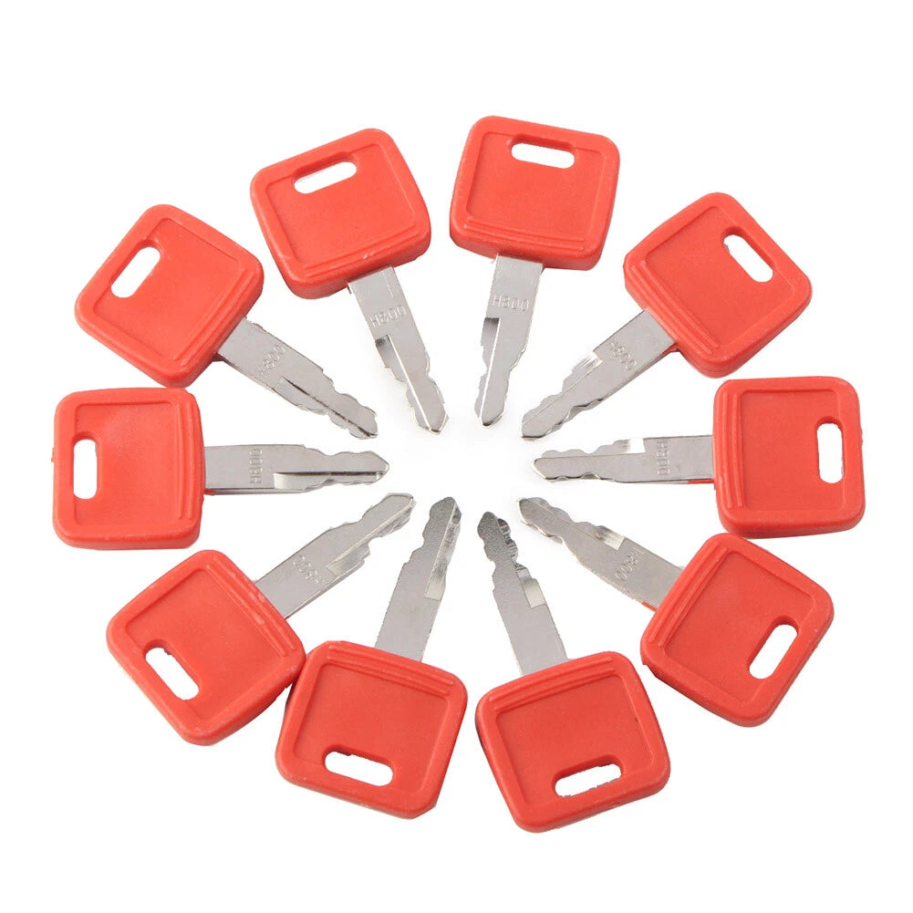 10X Ignition Key w/Key Ring for John Deere Excavator