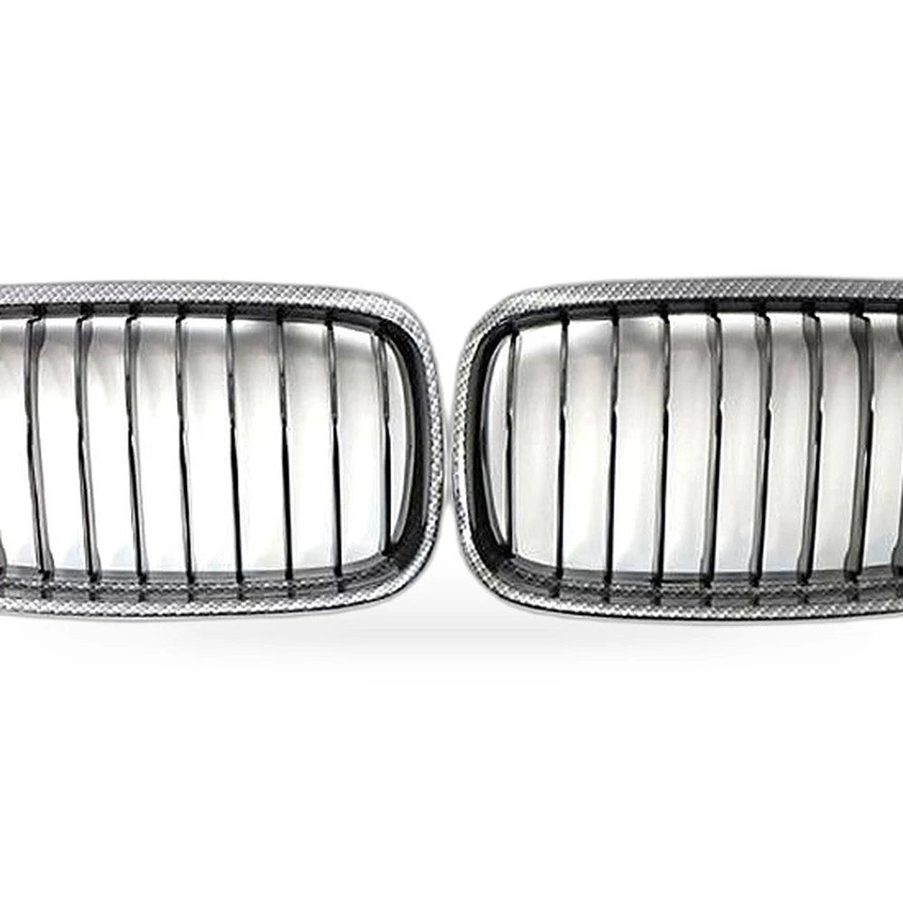 Carbon Texture Gloss Black Front Bumper Grille for BMW 3 Series E90 E91 (2009–2012)