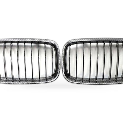 Carbon Texture Gloss Black Front Bumper Grille for BMW 3 Series E90 E91 (2009–2012)