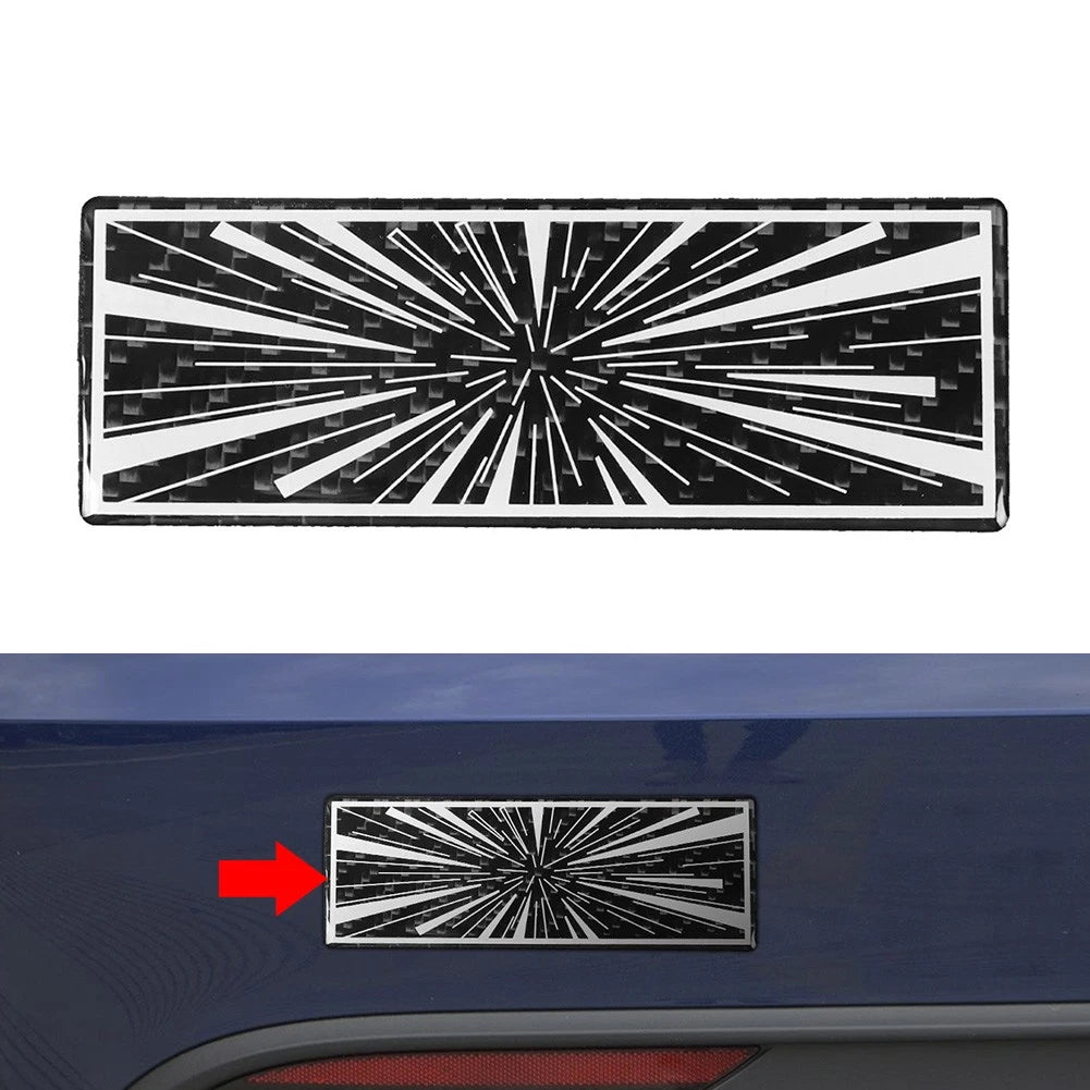 Car Time Space Badge Tunnel Trunk Decal for Tesla Model 3 Model Y Model X (2017–2023)
