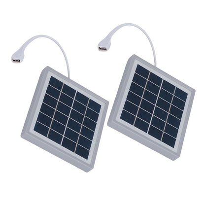 Set of 2 Portable Solar Panels 5W USB Output for Camping