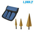 3X HSS Step Drill Bit Set for Universal Use (Titanium Coated)
