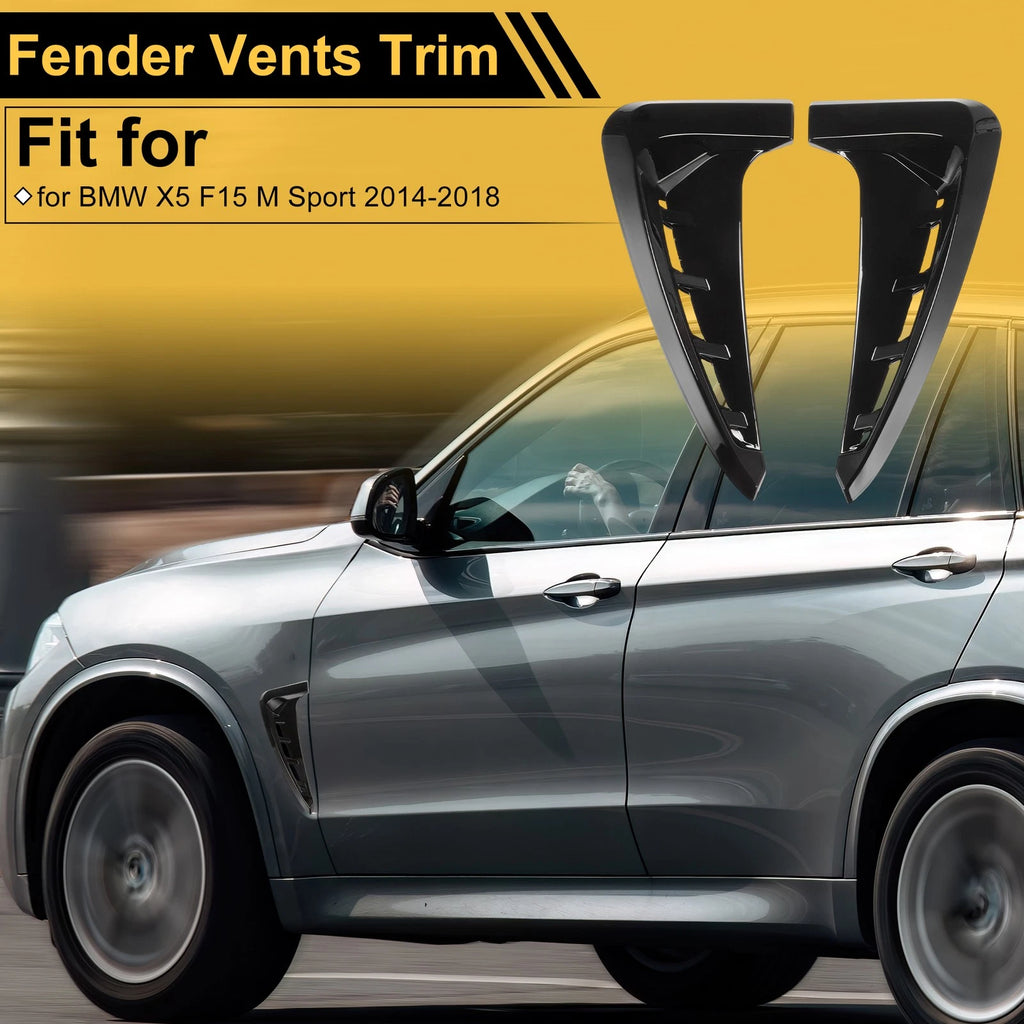 Fender Vent Cover Trim Air Flow Replacement for BMW X5 F15 (2014–2018) 1 Pair