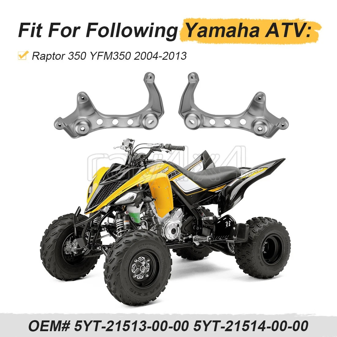 2 Front Fender Brackets for Yamaha Raptor 350 (2004–2013)