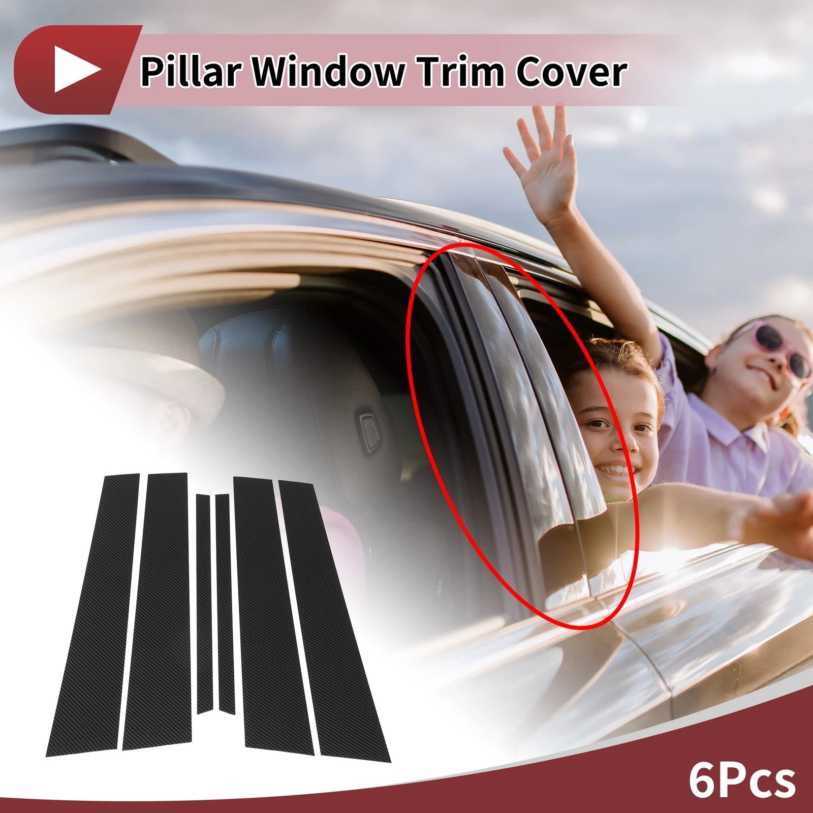 Window Trim Door Pillar Front Rear Left Right for Mazda 3 (2002–2007)