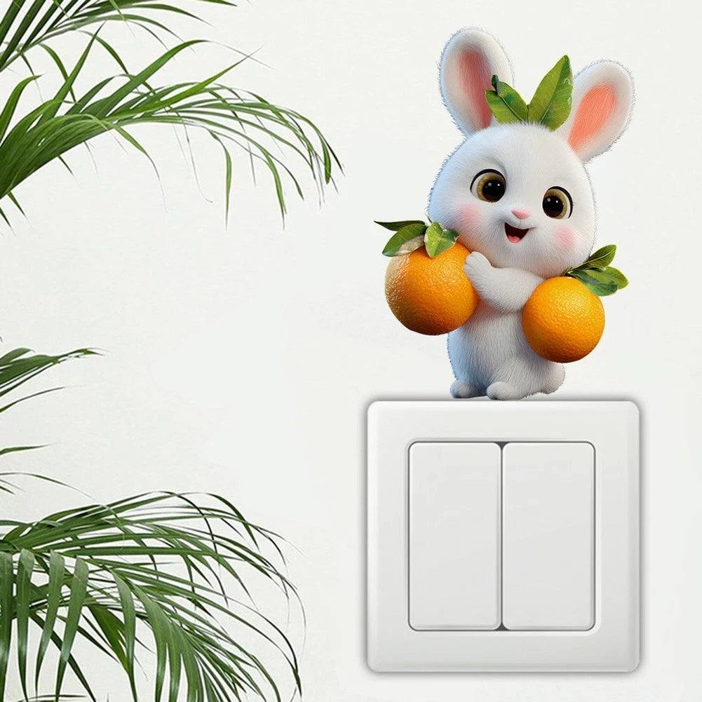 Rabbit Switch Sticker for Wall Glass (13x10cm)