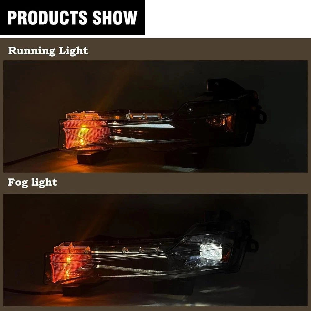 Pair LED DRL Daytime Running Lights Fog Lamp for Tesla Model 3 Model Y (2017–2023)