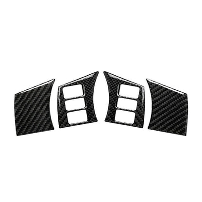 4Pcs Carbon Fiber Interior Steering Wheel Panel Cover for Nissan 350Z (2006–2009)