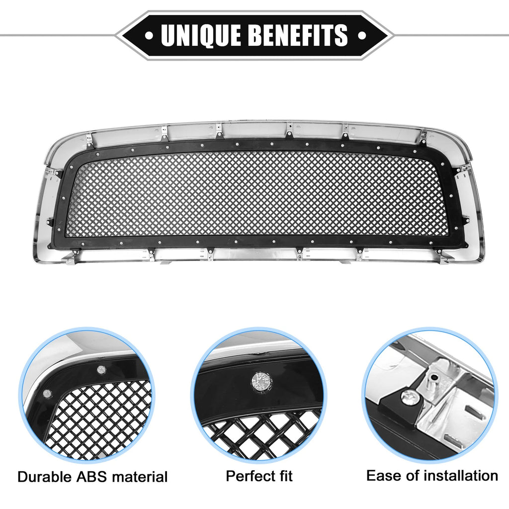 Front Grille Assembly Replacement for Dodge Ram (2013–2018)