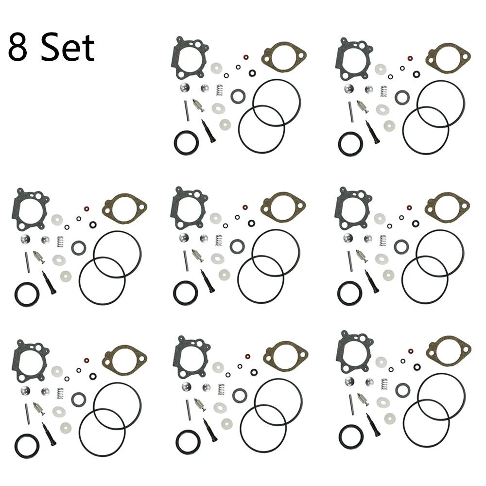 Set of 8 Carburetor Rebuild Kits for B&Stratton 492495 493762 498260