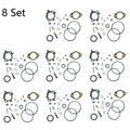 Set of 8 Carburetor Rebuild Kits for B&Stratton 492495 493762 498260
