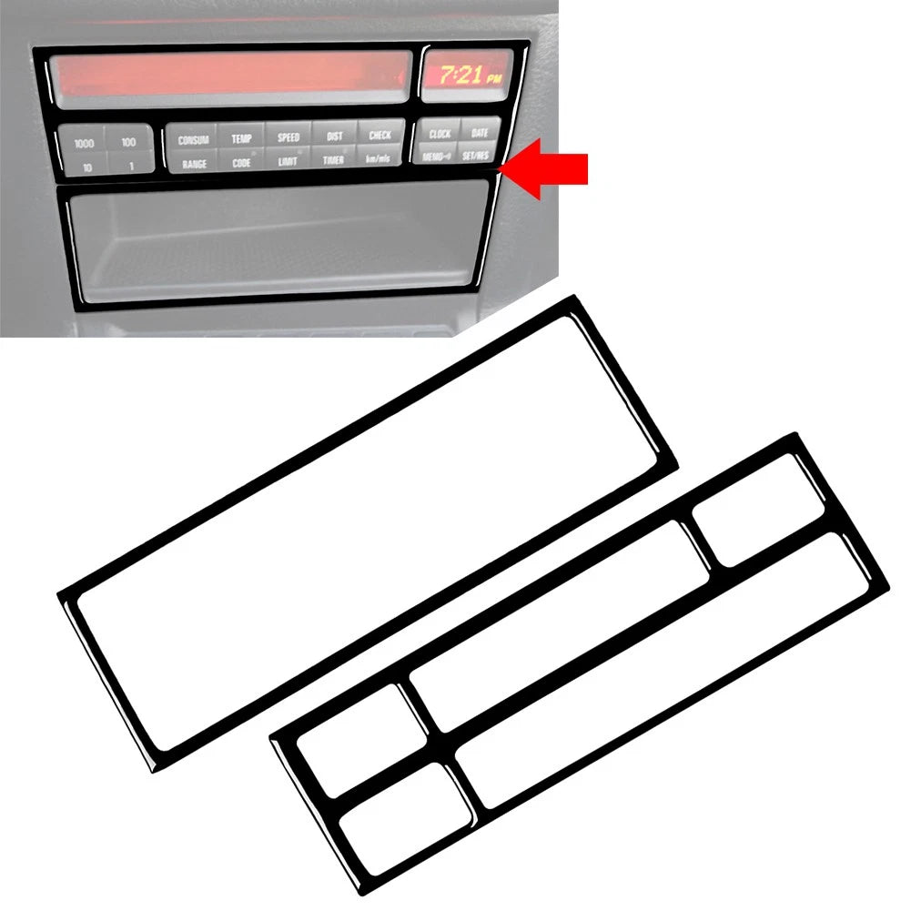 Piano Black Console Radio CD Panel Cover Trim for BMW 3 Series E36 (1991–1999)