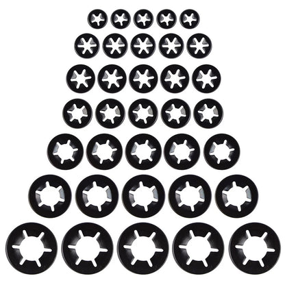 Set of 10 Internal Tooth Star Lock Washers for Various Applications