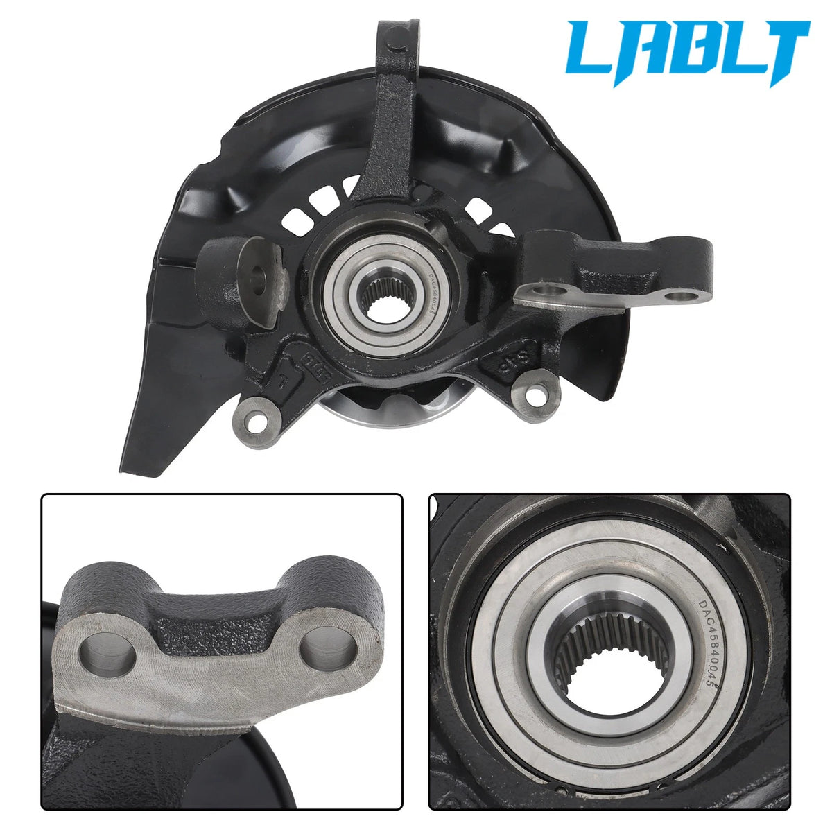 2X Front Side Wheel Bearing Hub Knuckle Assembly for Toyota Sienna (2004–2010) AWD