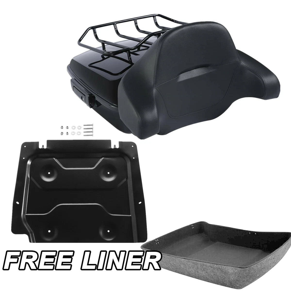 Chopped Trunk Backrest Rack Base Plate for Harley Touring Glide (2014–2026)