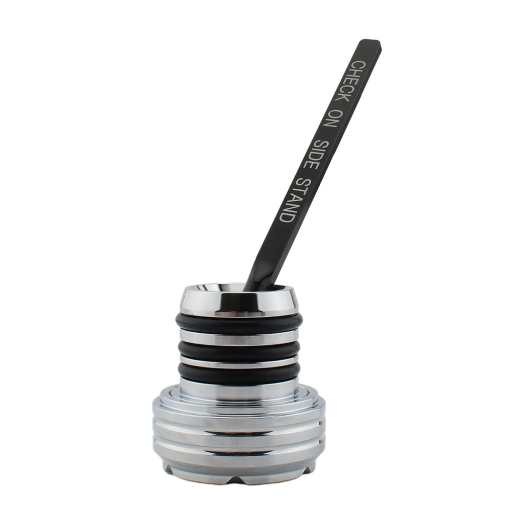 Oil Dipstick Tank Cap Plug for Harley Softail (2000–2017) Silver