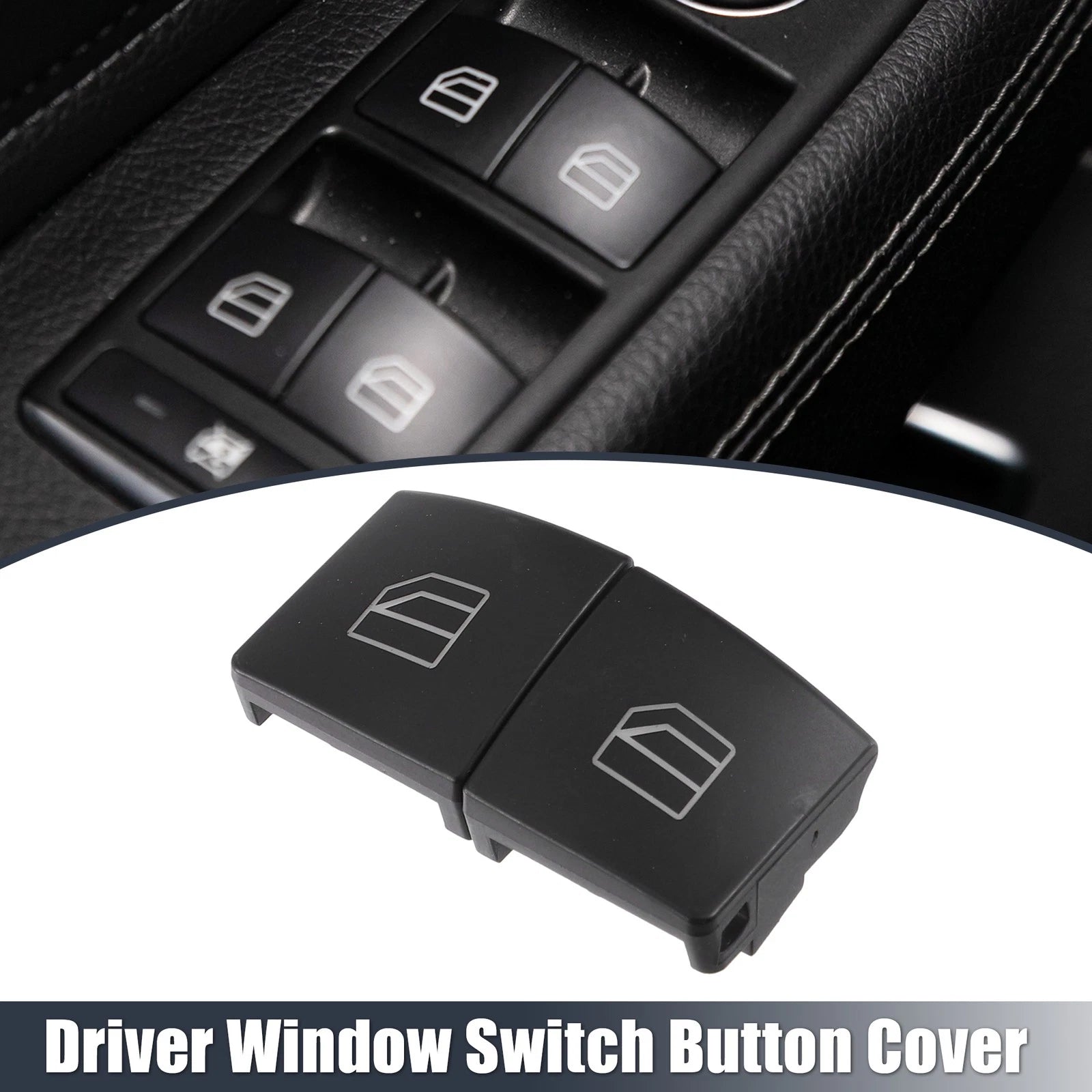 2pcs Left Right Window Lift Switch Button Cover Replacement for Mercedes GLE500 (2016–2019)