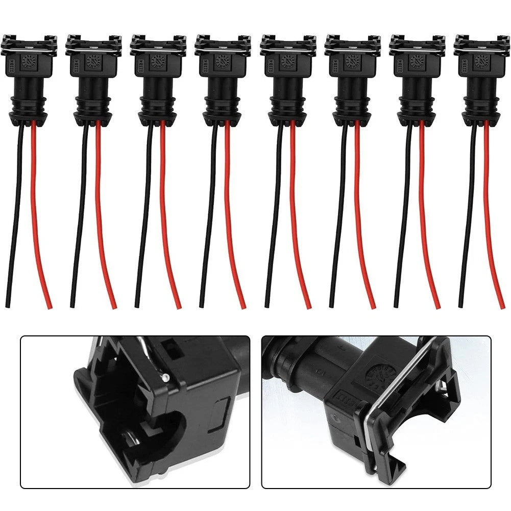 Fuel Injector Connector Kit 8pcs for Bosch EV1 (Multiple Cars)
