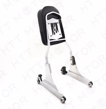 Flame Detachable Backrest Sissy Bar Chrome for Harley FXST FXSTB FXSTS (2000–Present)