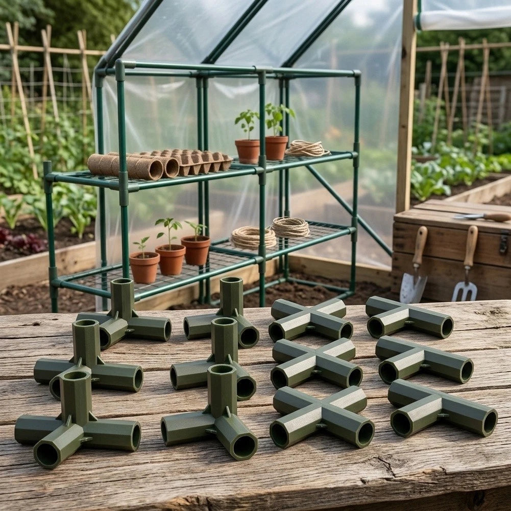 12PCS 16MM Inner Diameter Connectors for Greenhouse Frame Construction