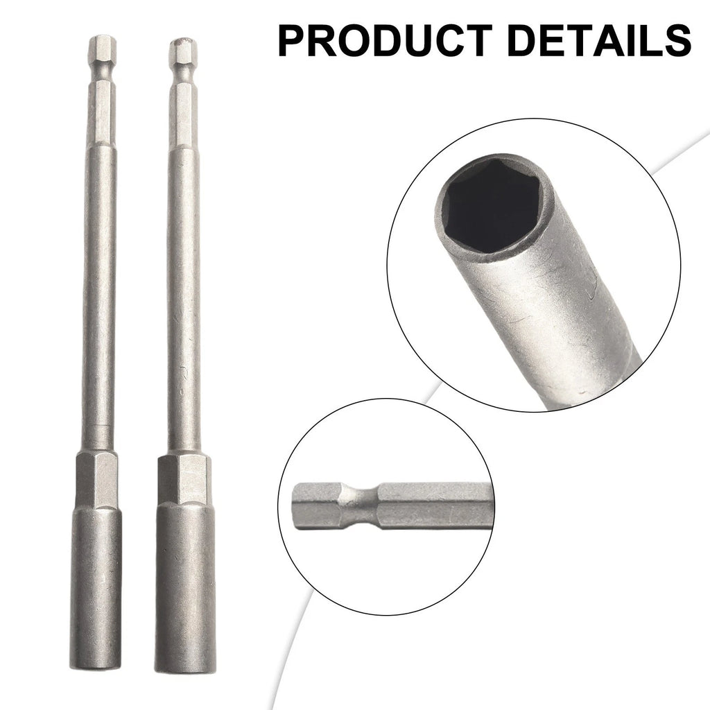 2X Heavy Duty Hex Socket Nut Driver Set for Industrial Applications