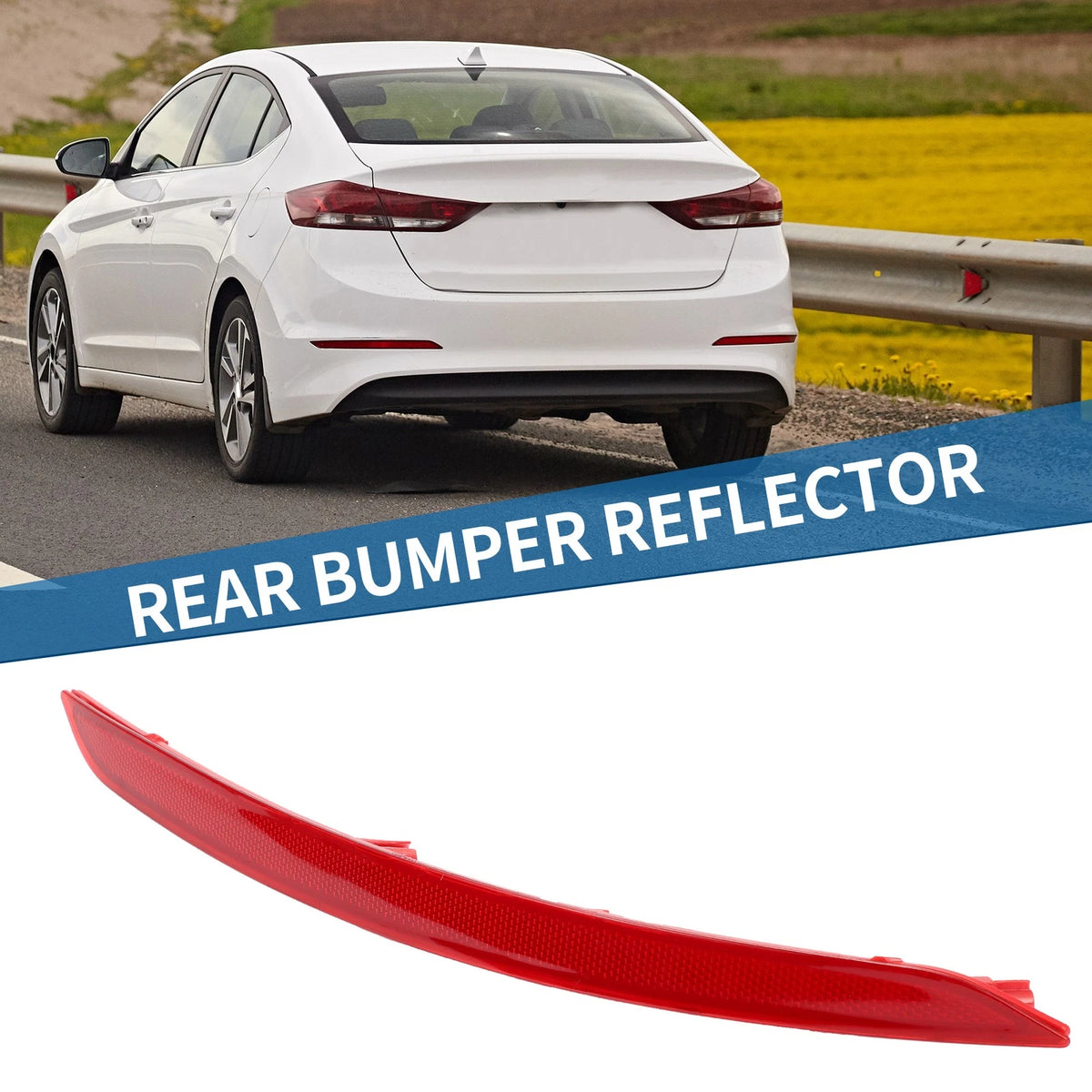 Rear Left Bumper Reflector Replacement for Hyundai Elantra 2017-2018