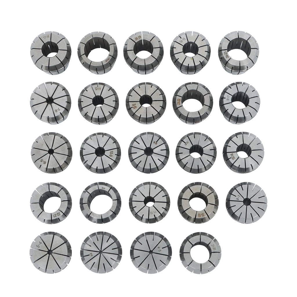 24Pcs ER40 Collet Set for Metric Size (Precision Spring Clamping)