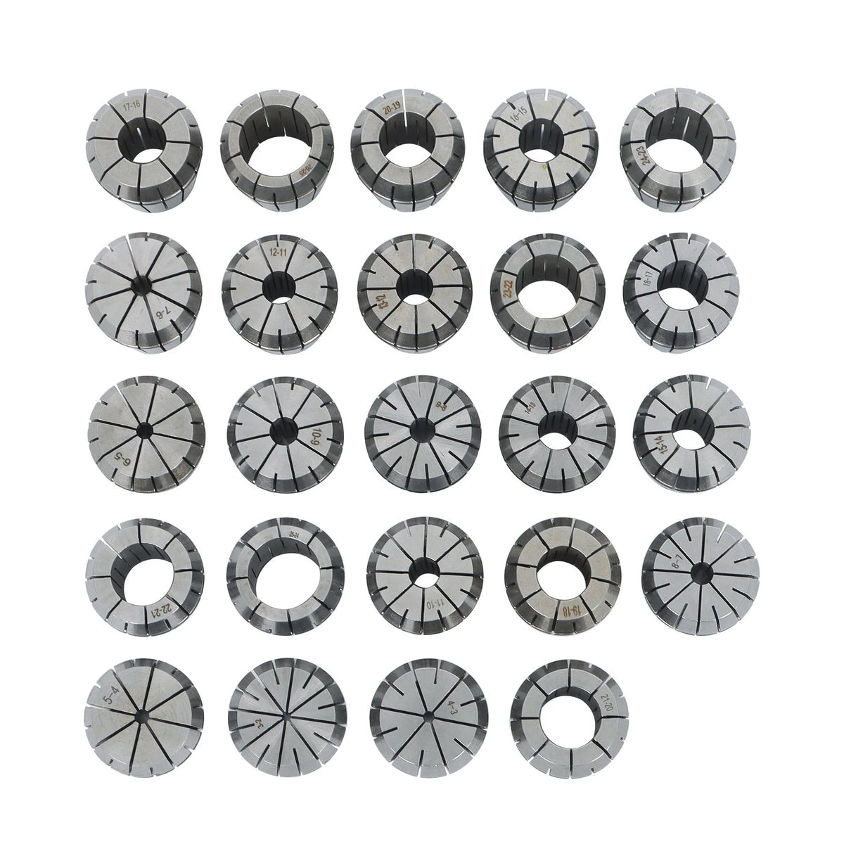24Pcs ER40 Collet Set for Metric Size (Precision Spring Clamping)
