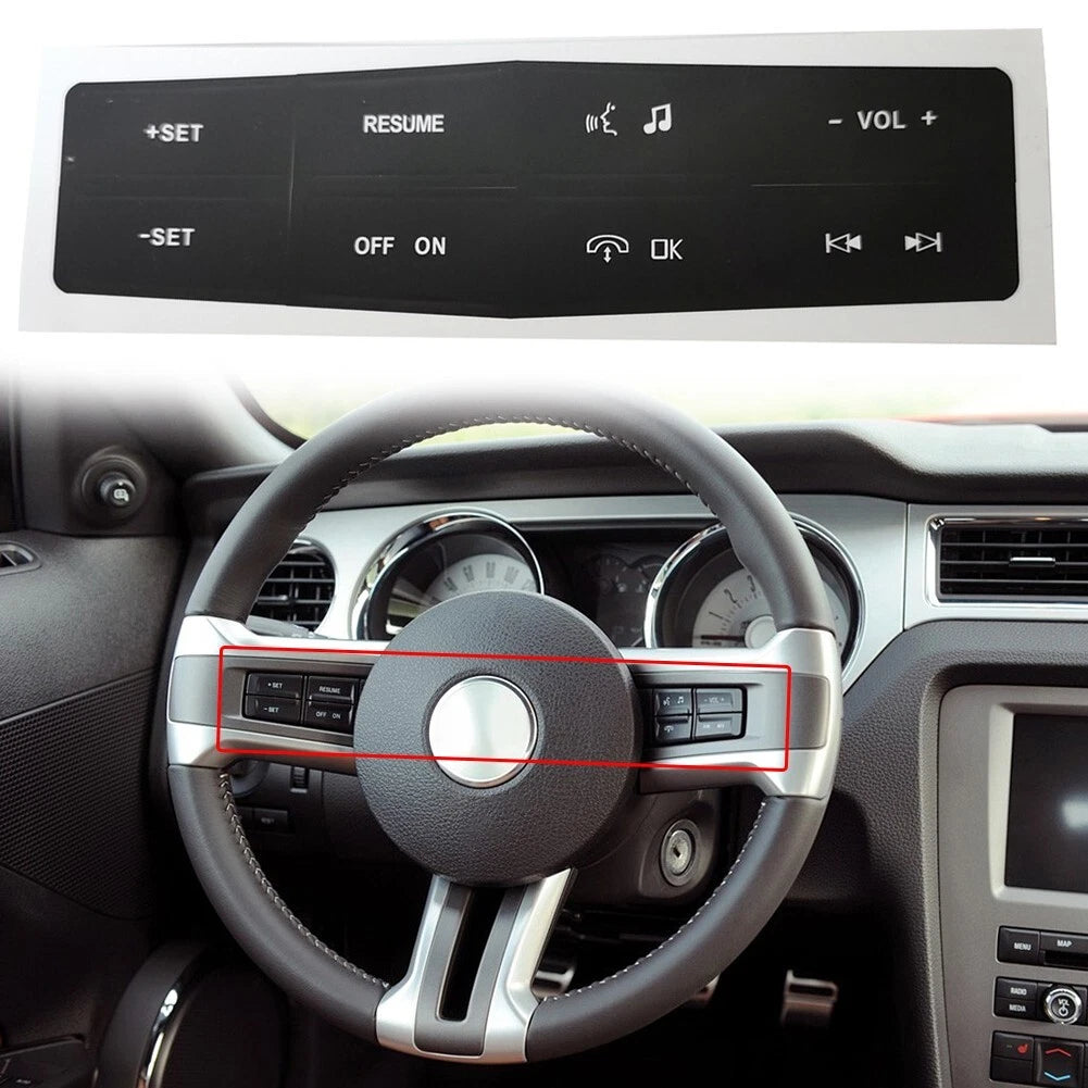 Steering Wheel Control Buttons Decals for Ford Mustang (2010–2012)