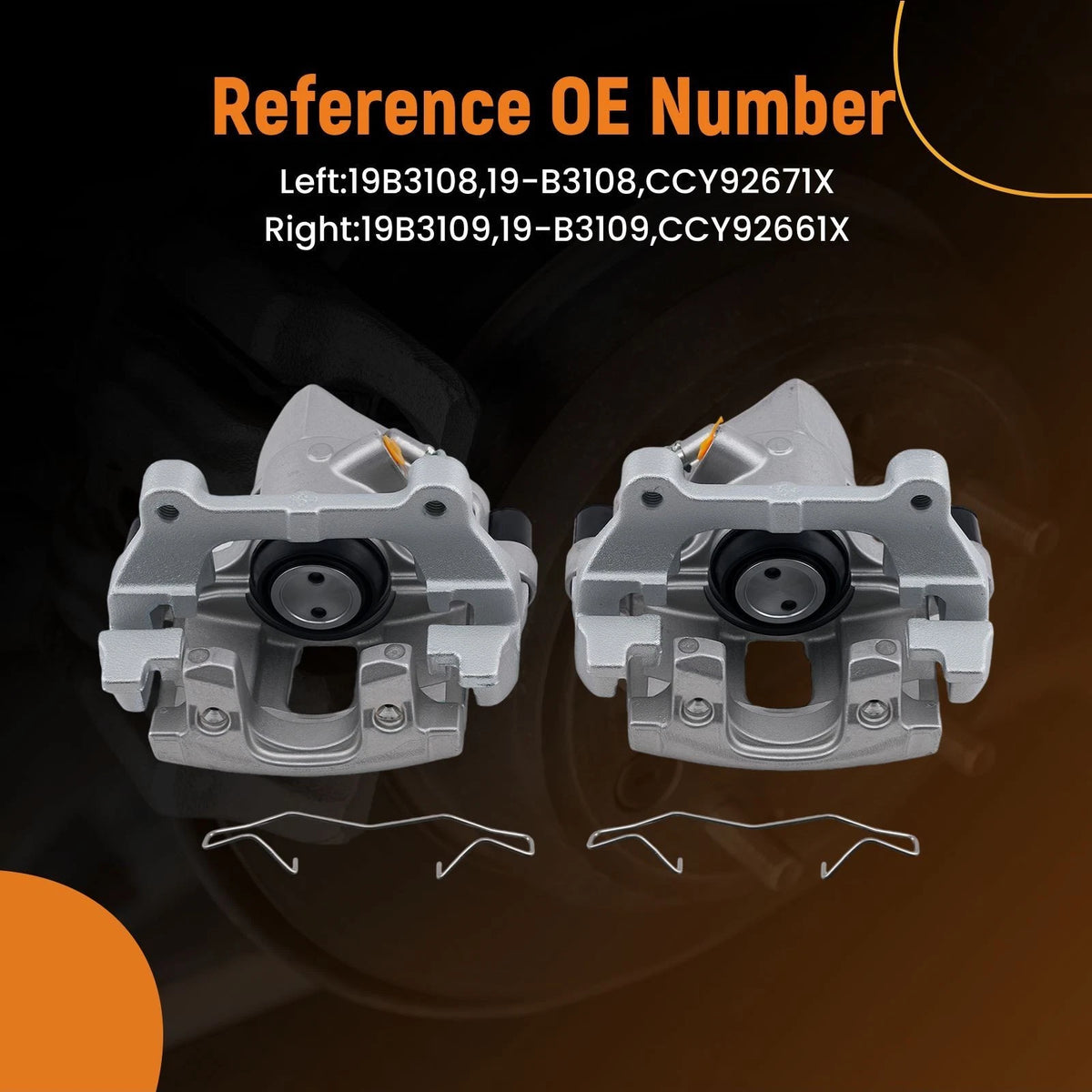 Rear Disc Brake Calipers Set for Mazda 5 (2006–2010, 2012–2015) 19B3109