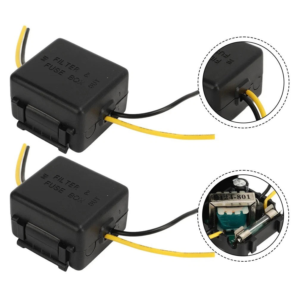 2Pcs 12V Power Filter for Car Stereos (Noise Reduction, Interference Proof)