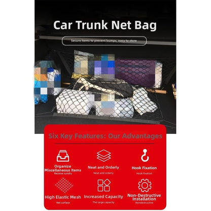 Trunk Storage Net for Most Vehicles (Double-layer Vertical Mesh)